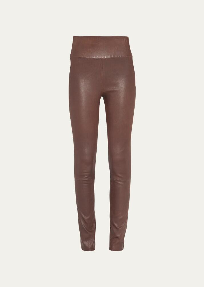 SPRWMN High-Waist Leather Ankle Leggings Cover