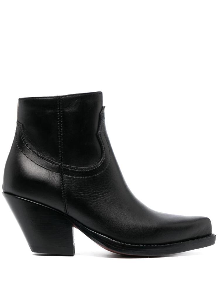 Sonora 70mm ankle leather boots - Black Cover