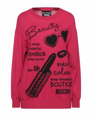 Boutique Moschino Woman Sweater Fuchsia Wool, Acrylic Cover