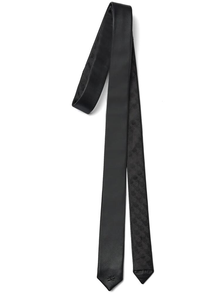 Karl Lagerfeld leather tie - Black Cover