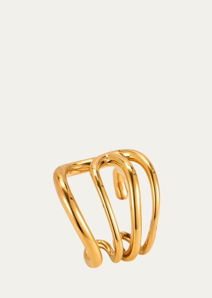 Charlotte Chesnais Daisy Ear Cuff in Yellow Gold Vermeil, Single Cover