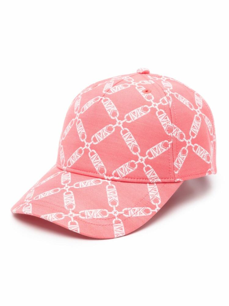 Michael Kors logo-jacquard twill cap - Pink Cover