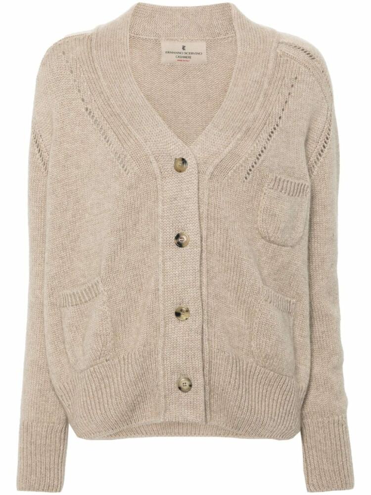 Ermanno Scervino openwork-areas cardigan - Brown Cover