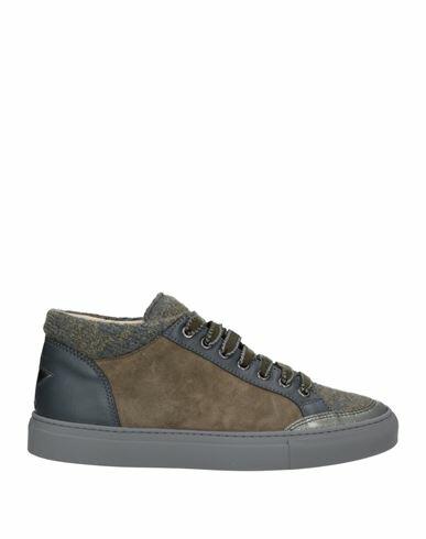 Lorena Antoniazzi Woman Sneakers Military green Soft Leather, Textile fibers Cover