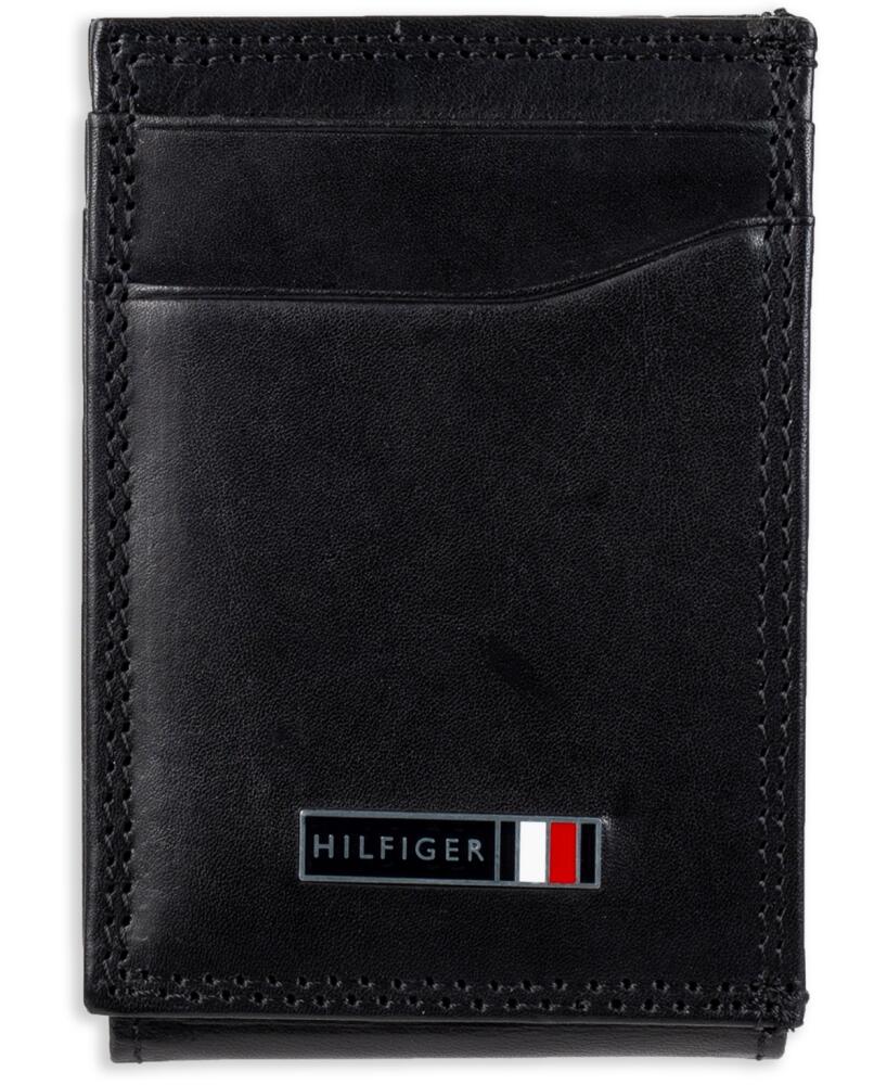 Tommy Hilfiger Men's York Magnetic Leather Wallet - Black Cover