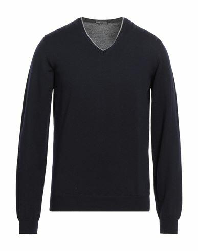 Thomas Reed Man Sweater Midnight blue Merino Wool Cover