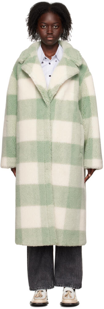 Stand Studio Green Maria Faux-Fur Coat Cover