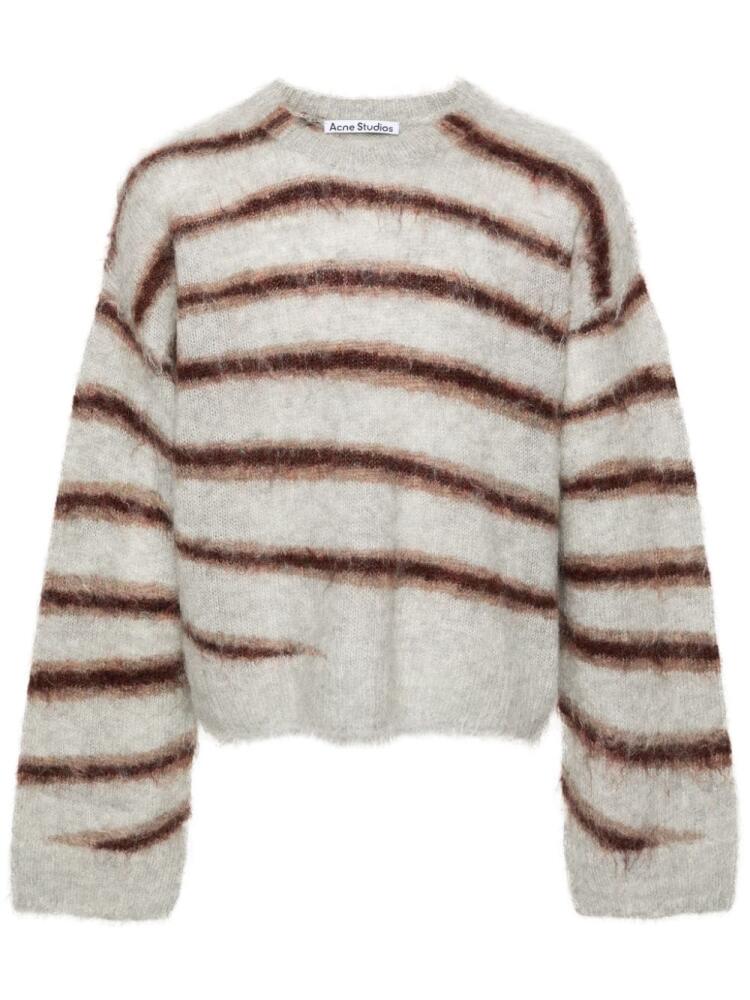 Acne Studios striped knitted jumper - Grey Cover