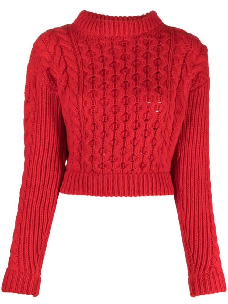 Patou merino wool-blend jumper - Red Cover