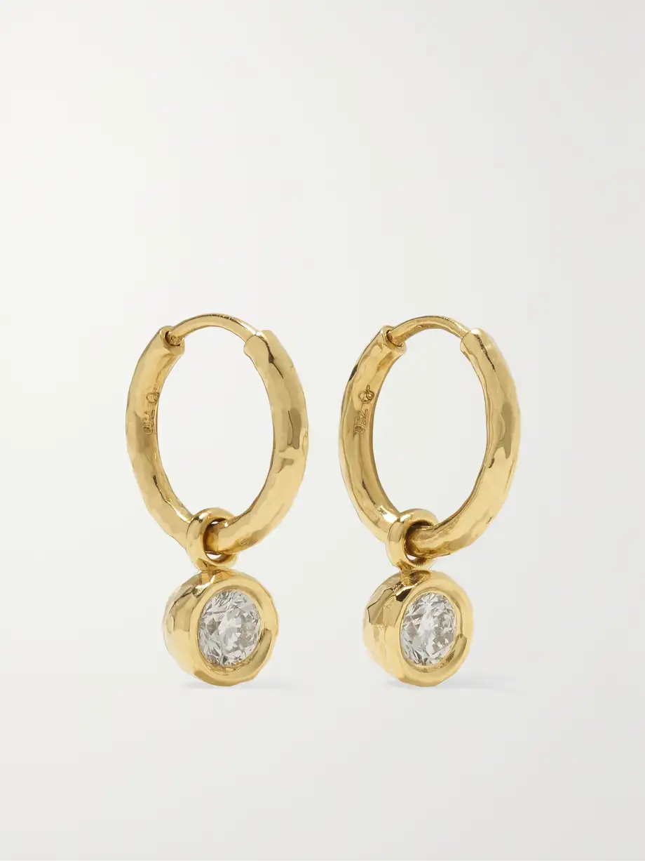 Octavia Elizabeth - + Net Sustain 18-karat Recycled Gold Diamond Hoop Earrings - One size Cover