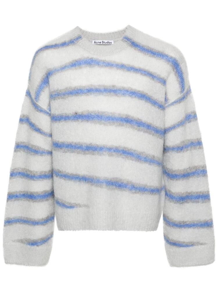 Acne Studios striped knitted jumper - Grey Cover