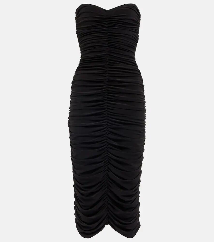 Norma Kamali Slinky strapless jersey midi dress Cover