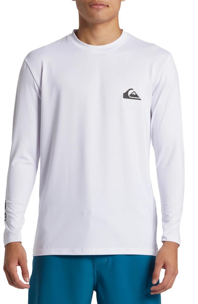 Quiksilver Everyday Surf Long Sleeve Performance Rashguard in White Cover