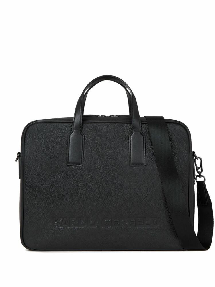 Karl Lagerfeld Essential leather briefcase - Black Cover