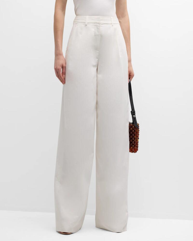 Derek Lam 10 Crosby Juliana Wide-Leg Pleated Trousers Cover