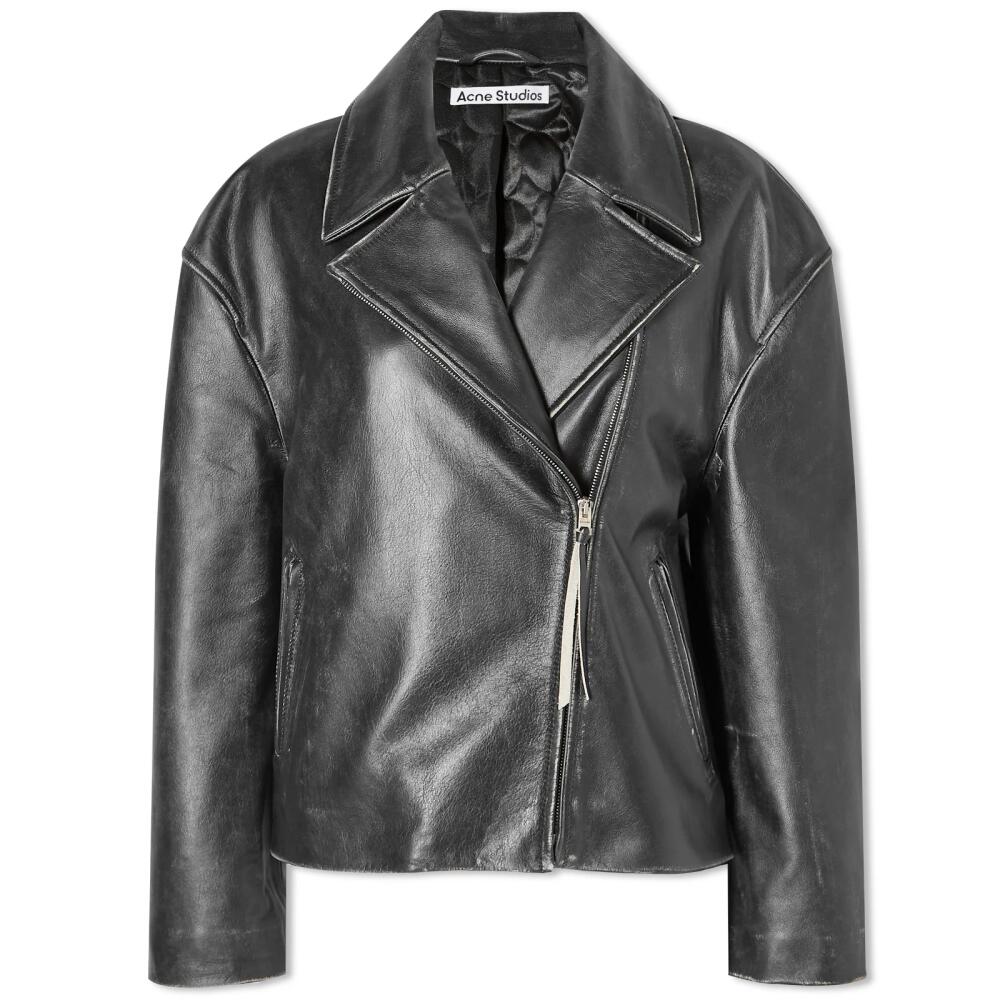 Acne Studios Women's Lilket Leather Jacket in Black Cover