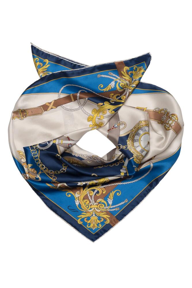 Elizabetta Moment in Time - Hand Rolled Silk Foulard for Women in Blue Cover