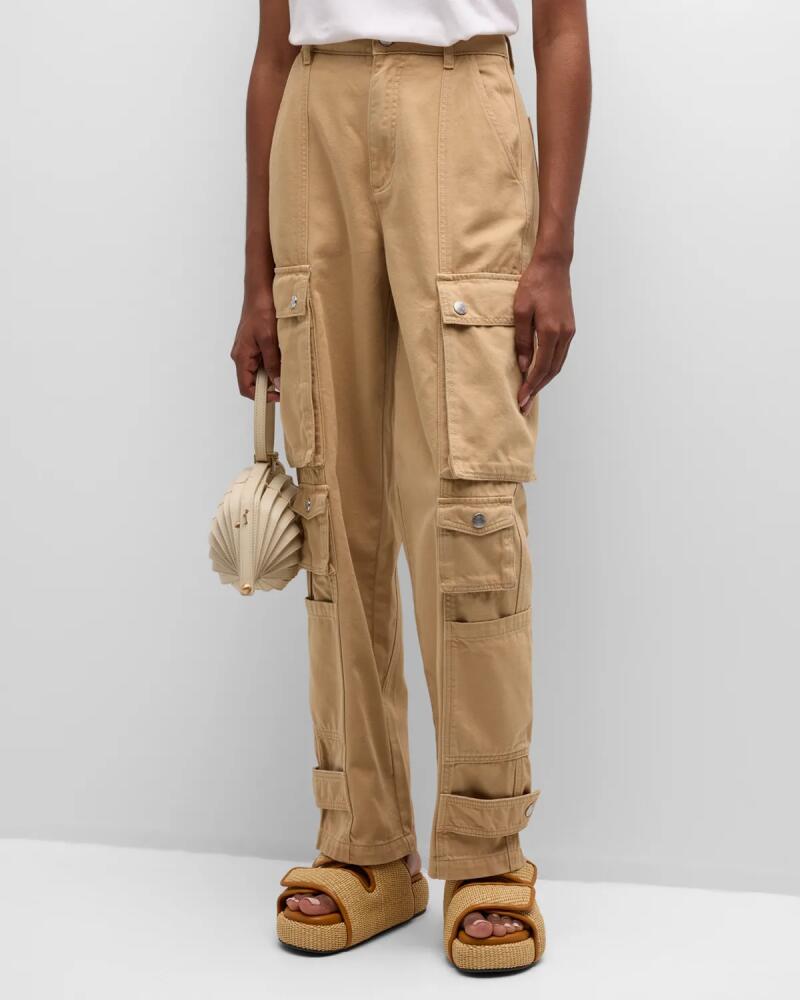 SIMONMILLER Campo Snap-Cuff Cotton Twill Cargo Pants Cover