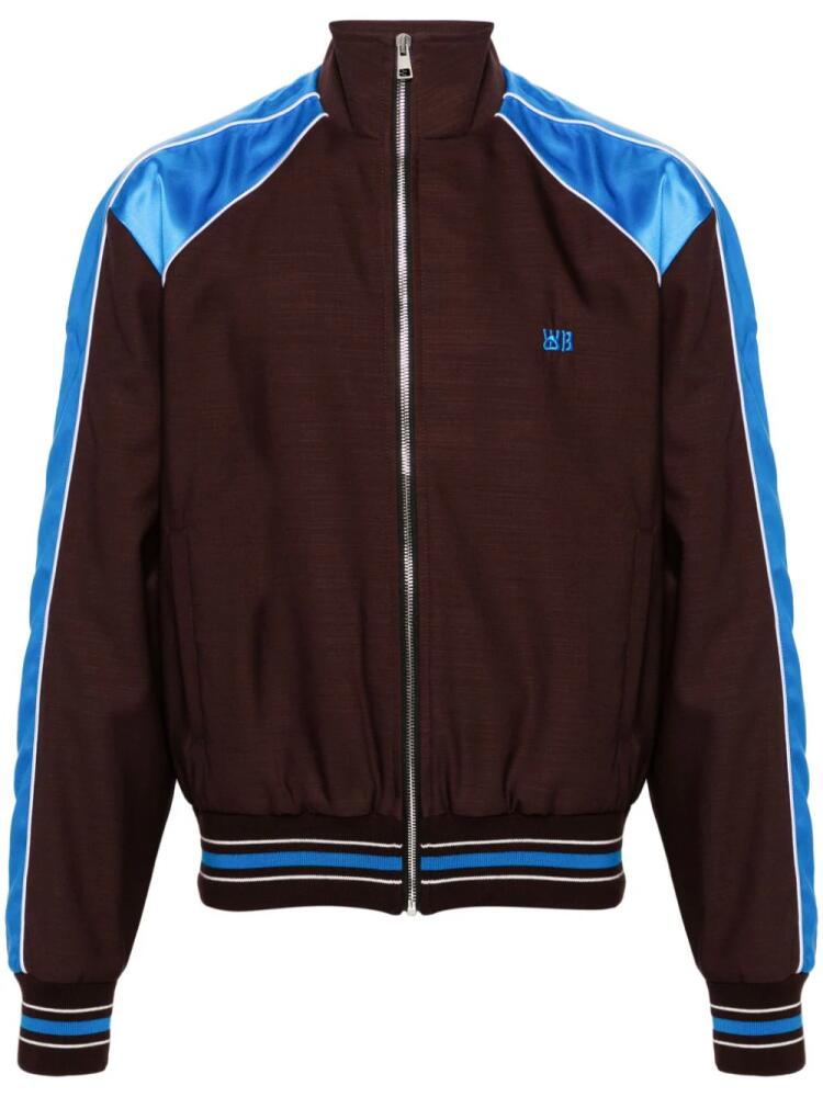 Wales Bonner Courage zip-up track jacket - Brown Cover