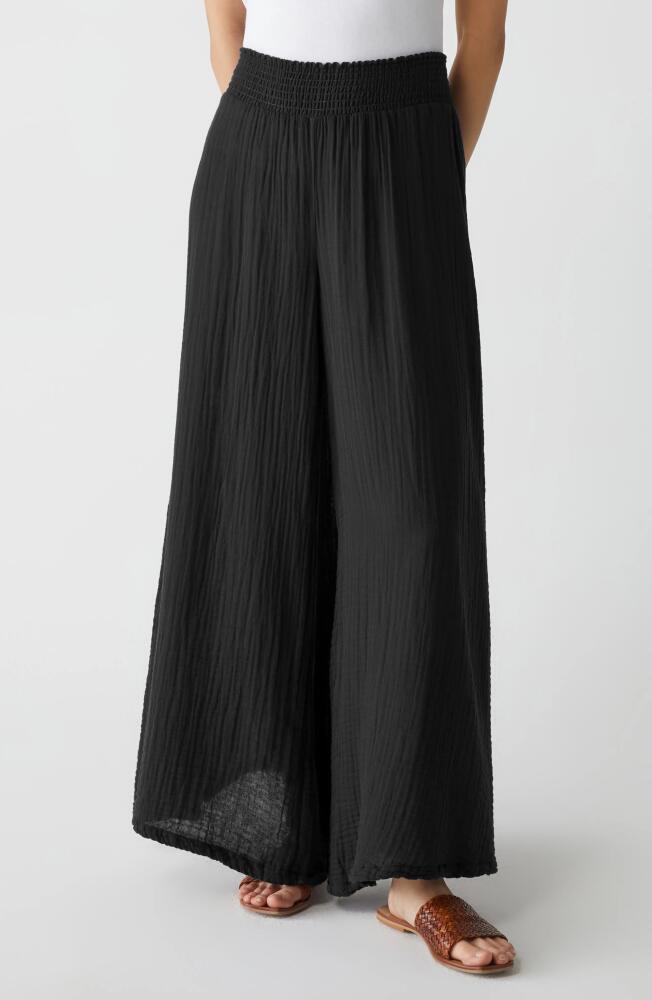 Michael Stars Simba Smocked Waist Wide Leg Pants in Black Cover