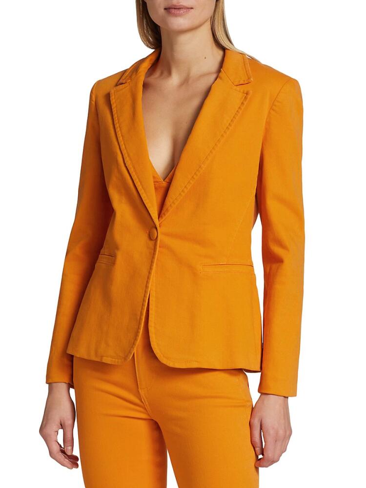 Alice + Olivia Women's Macey Solid Blazer - Tangerine Cover