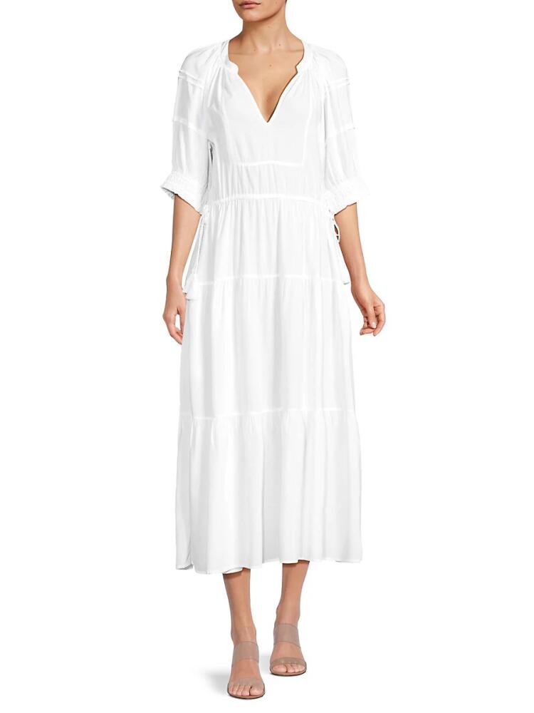 Area Stars Women's Tiered Midi Dress - White Cover