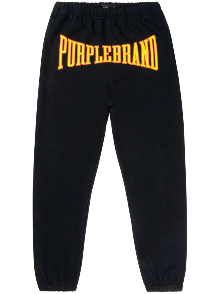 Purple Brand logo-appliqué track pants - Black Cover