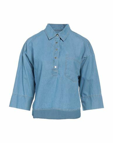 Kaos Jeans Woman Denim shirt Blue Cotton Cover