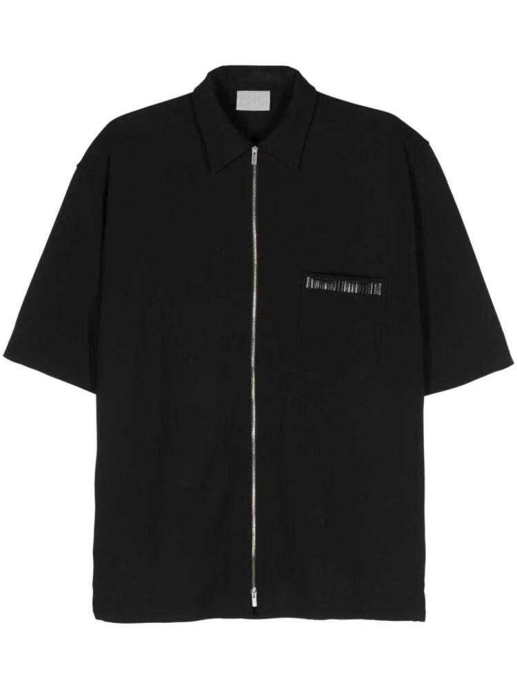 VTMNTS raised logo-detail short-sleeve shirt - Black Cover