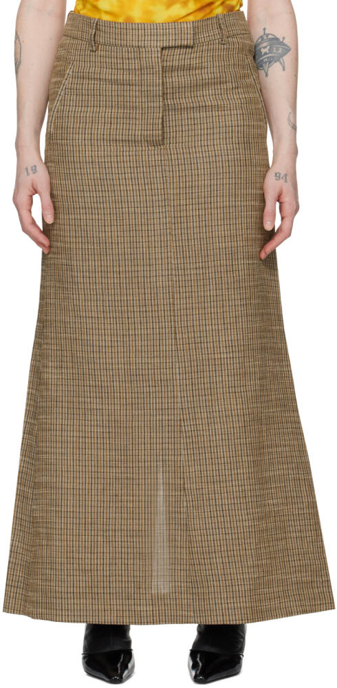 Acne Studios Brown Tailored Long Skirt Cover