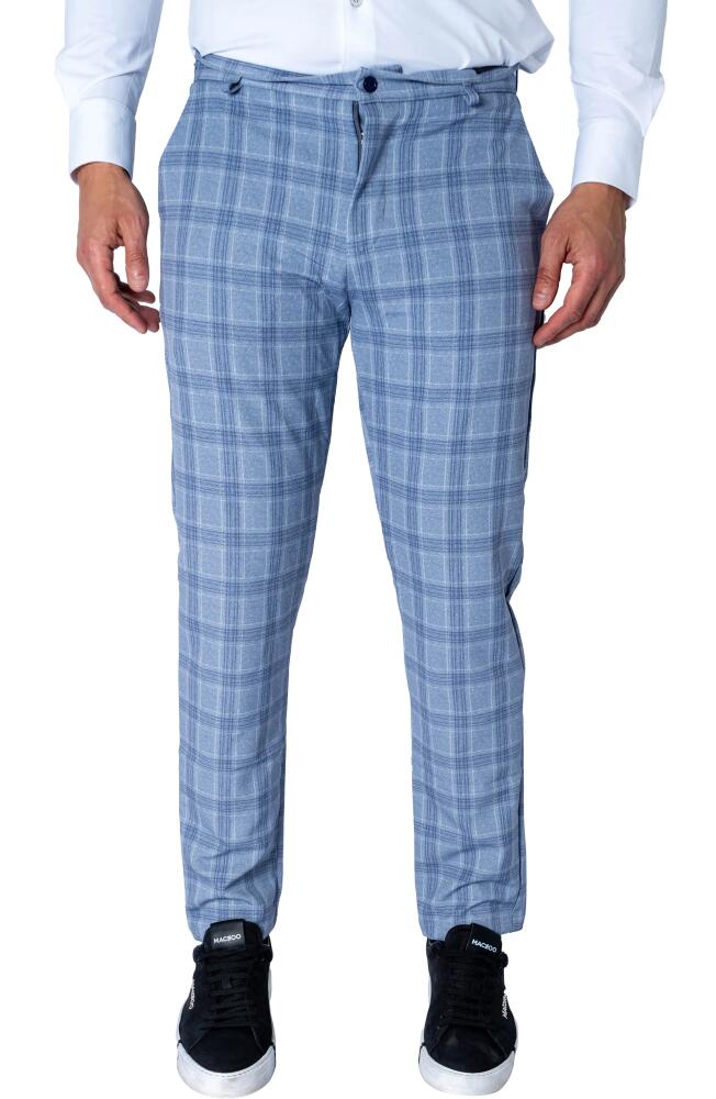 Maceoo Plaid Slim Fit Pants in Grey Cover