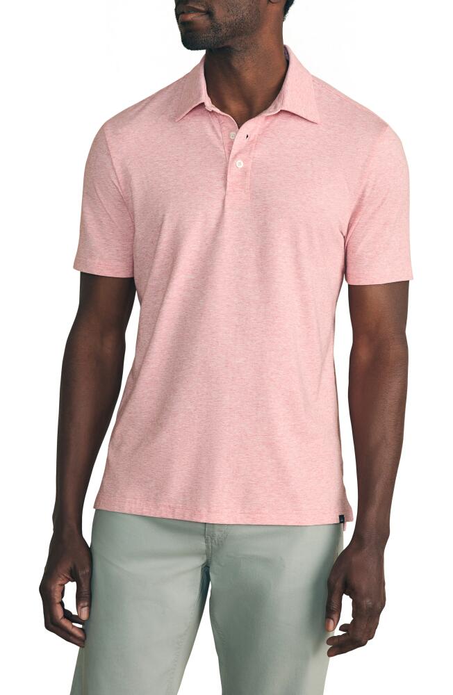 Faherty Movement Polo in Sunbeam Heather Cover