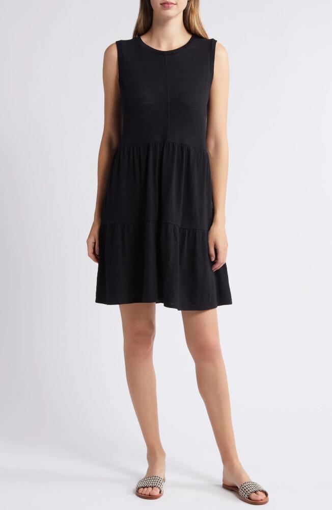 caslon(r) Sleeveless Tiered Jersey Dress in Black Cover