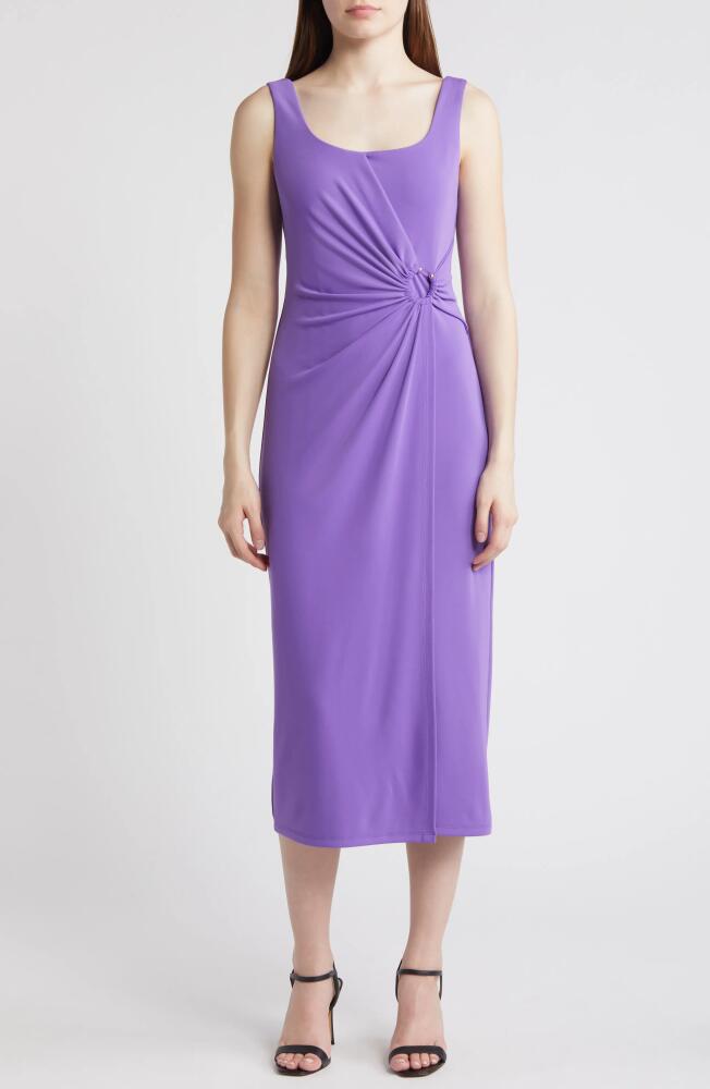 Anne Klein Square Neck Sleeveless Dress in Passion Purple Cover