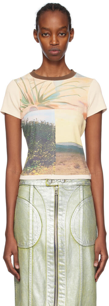 Eckhaus Latta Beige Printed T-Shirt Cover