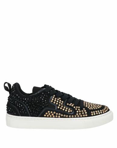 Emanuélle Vee Woman Sneakers Black Textile fibers Cover