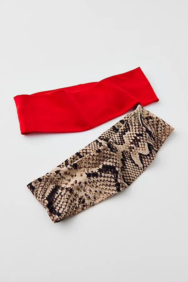 Soft & Stretchy Headband Set in Snake/Red Cover