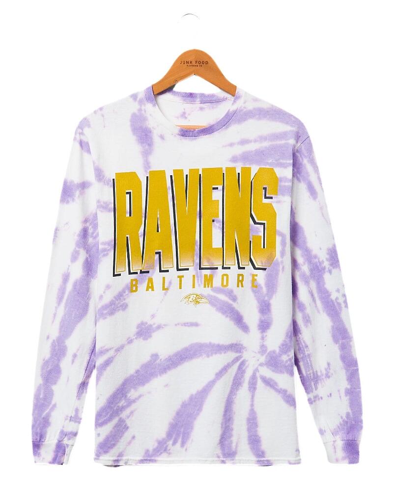 Junk Food Clothing Ravens Game Time Tie Dye Long Sleeve Tee Cover