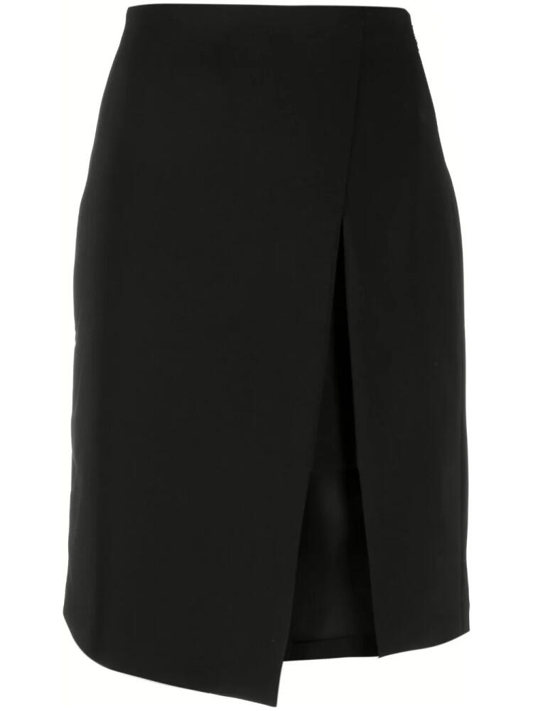 Patrizia Pepe Essential asymmetric-design skirt - Black Cover