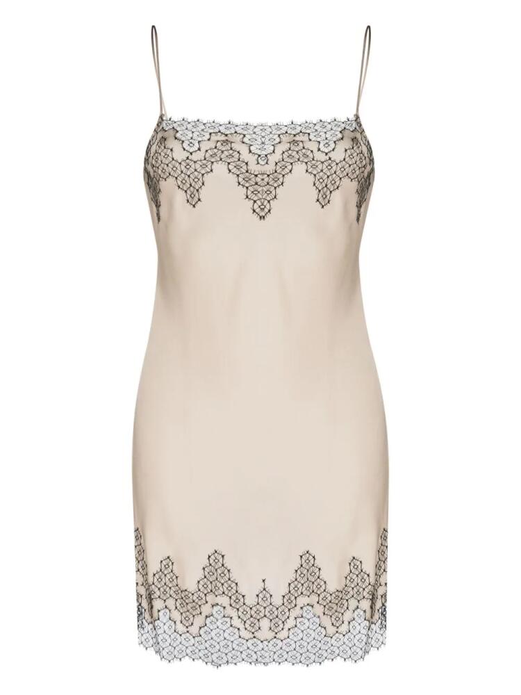 Carine Gilson Calais-Caudry lace slip dress - Neutrals Cover