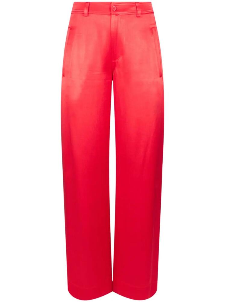 Equipment wide-leg satin trousers - Red Cover