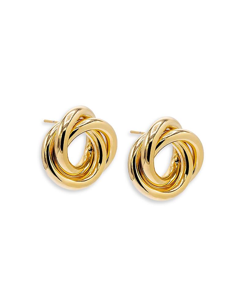 By Adina Eden Solid Triple Stranded Knot Stud Earrings Cover