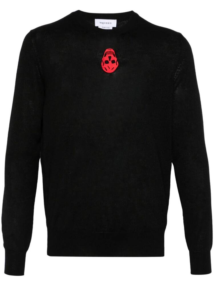 Alexander McQueen inverted skull-embroidered sweater - Black Cover