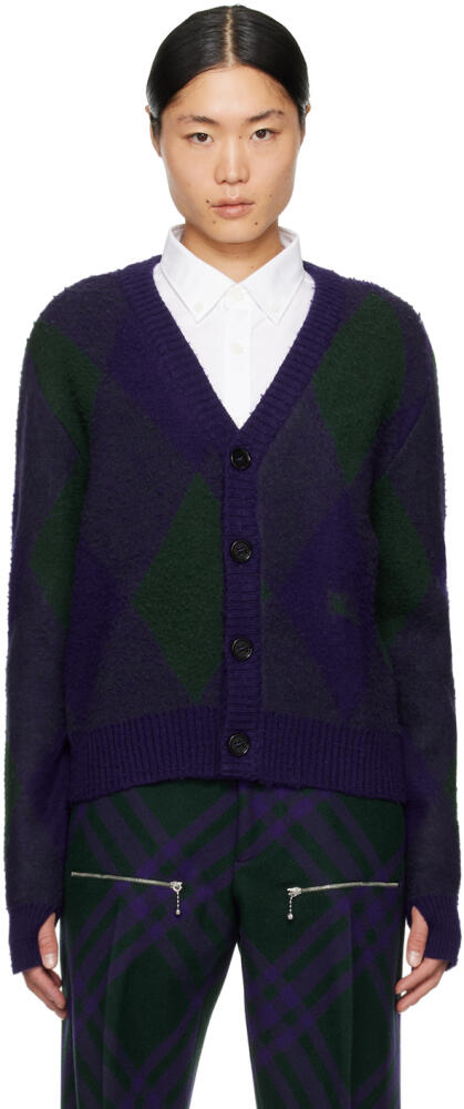 Burberry Purple Argyle Cardigan Cover