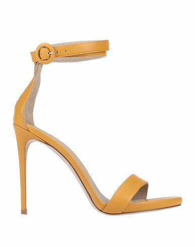 Le Silla Woman Sandals Ocher Soft Leather Cover