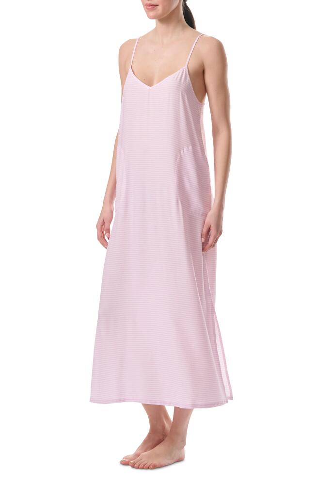 Splendid Print Maxi Chemise in Pink Feeder Stripe Cover