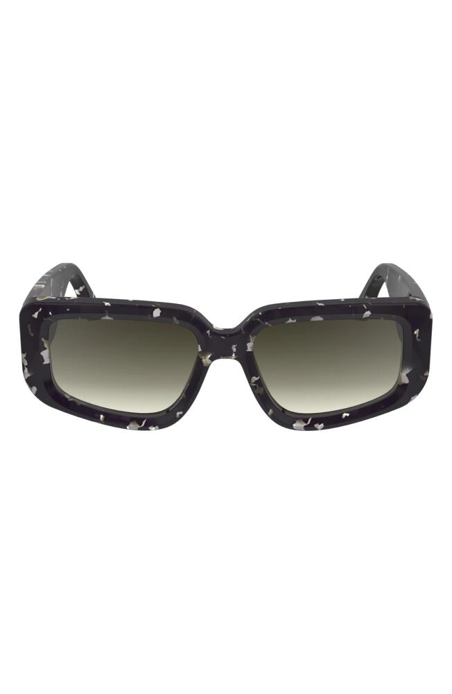 Victoria Beckham VB Monogram 54mm Modified Rectangular Sunglasses in Black Havana Cover