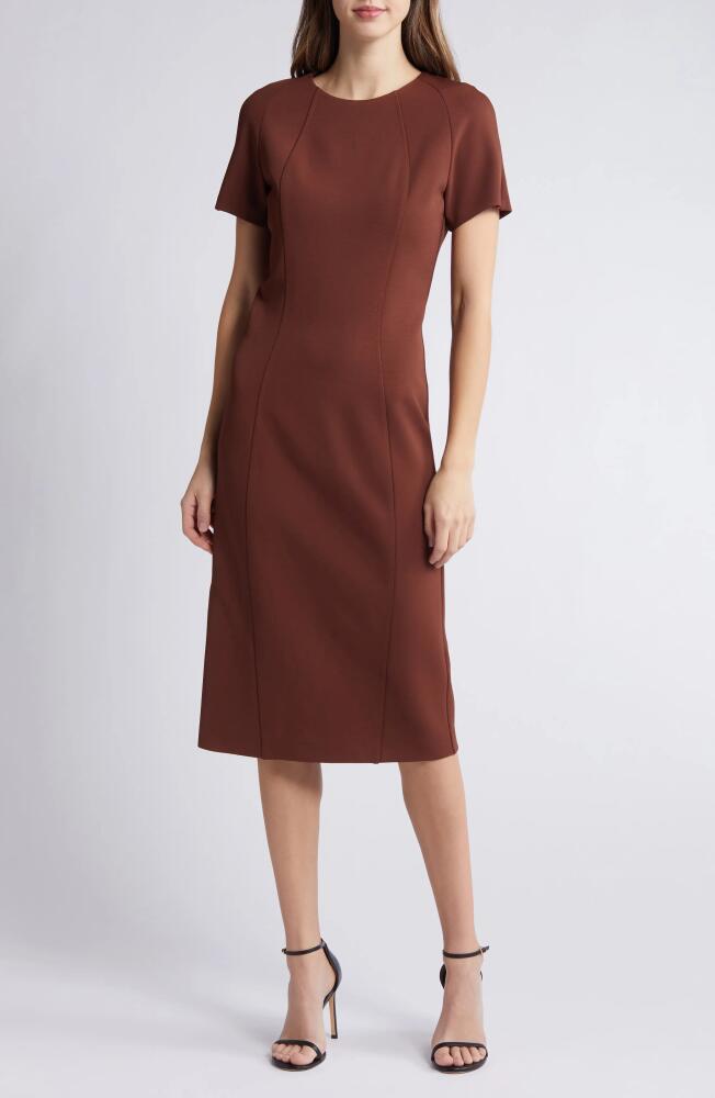 BOSS Dukea Midi Sheath Dress in Dark Clay Cover