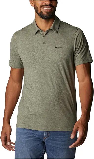 Columbia Tech Trail Polo (Stone Green Heather) Men's Short Sleeve Pullover Cover