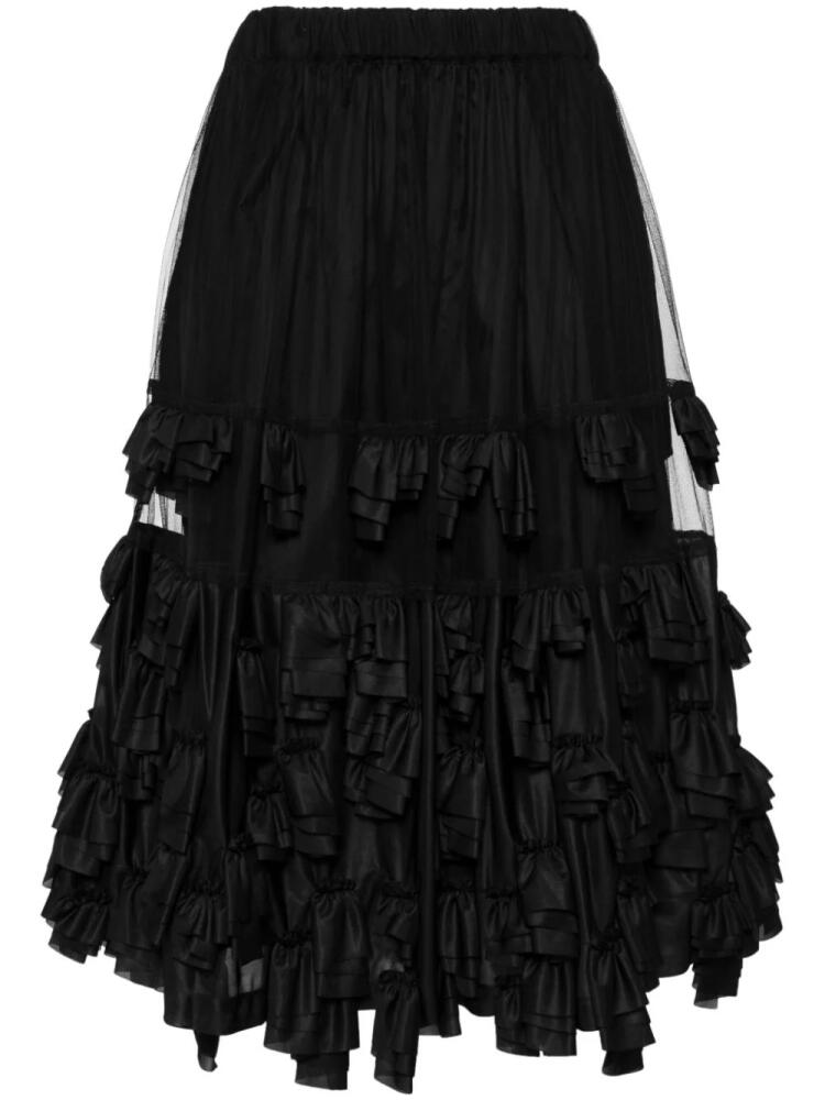 Black Comme Des Garçons ruffled tulle skirt Cover